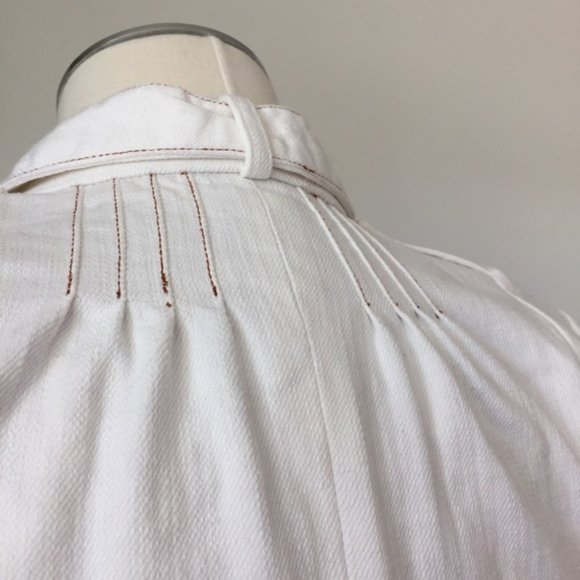 L.A.M.B. by GWEN STEFANI Moto Jean Jacket White Sz 0 - Picture 5 of 8